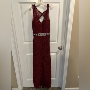 My Michelle Maroon Dress